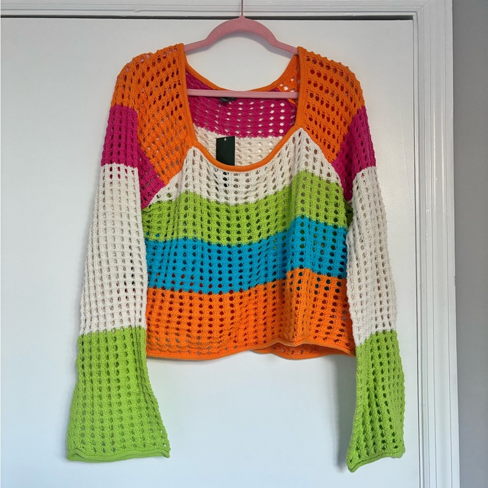 Wild Fable Colorful Crochet Top